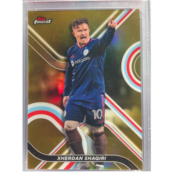 2022 Topps Finest MLS Gold Refractor #25 Xherdan Shaqiri /50 PSA 10 GemMint Pop1 - Picture 5 of 6